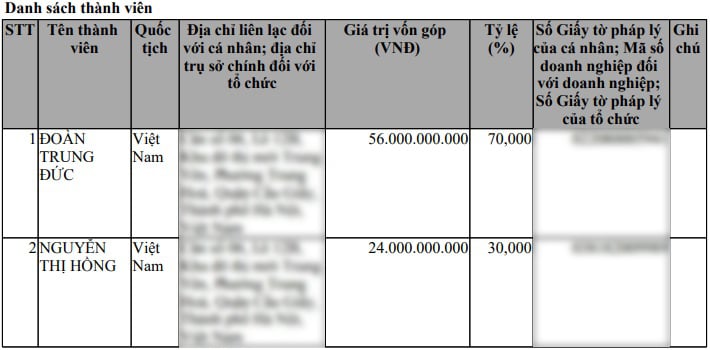 Cơ cấu cổ đ&ocirc;ng của&nbsp;Medistar Việt Nam.