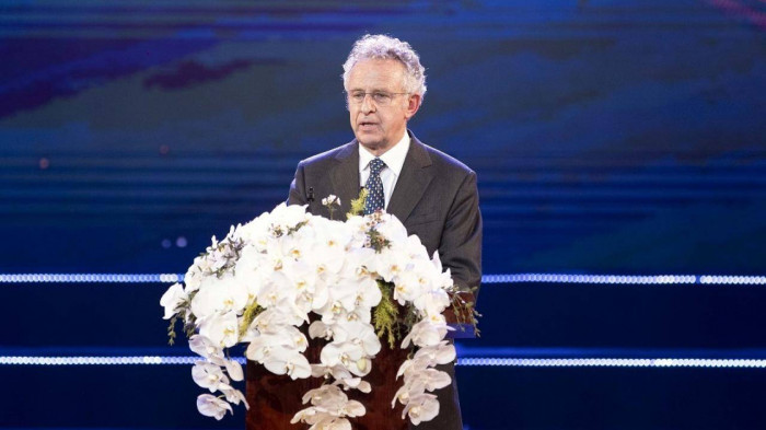 Chủ tịch hội đồng giải thưởng VinFuture ph&aacute;t biểu tại sự kiện &nbsp;