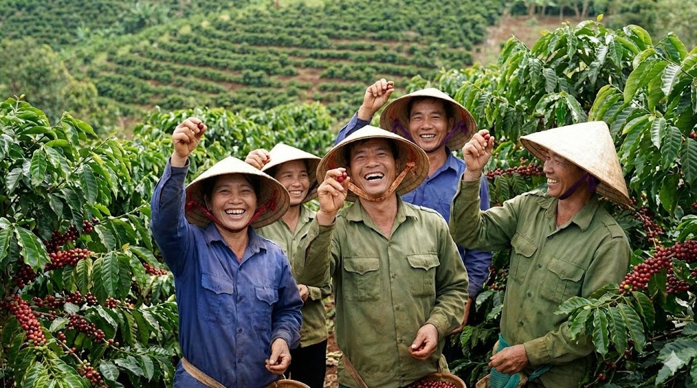 N&ocirc;ng d&acirc;n phấn khởi khi gi&aacute; c&agrave; ph&ecirc; tăng mạnh &aacute;p s&aacute;t mốc 100.000 đồng/kg trong những ng&agrave;y gi&aacute;p Tết B&iacute;nh Ngọ 2026 - Ảnh minh họa