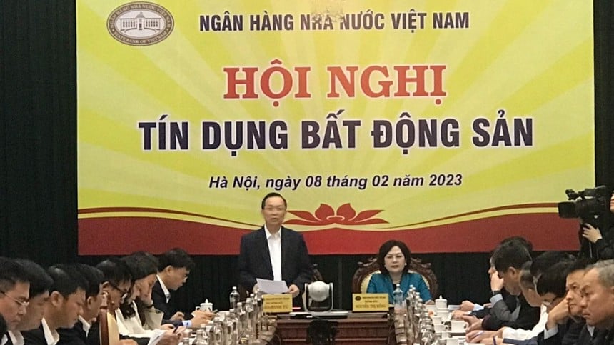 L&atilde;nh đạo Ng&acirc;n h&agrave;ng Nh&agrave; nước chủ tr&igrave; hội nghị (nguồn: Tinnhanhchungkhoan)