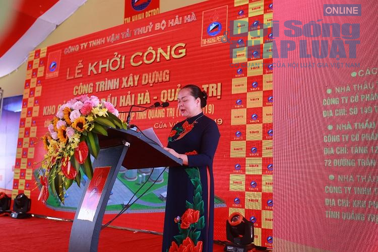 B&agrave; Trần Tuyết Mai Gi&aacute;m đốc C&ocirc;ng ty TNHH Vận tải thủy bộ Hải H&agrave;. Ảnh: B&aacute;o Quảng Trị