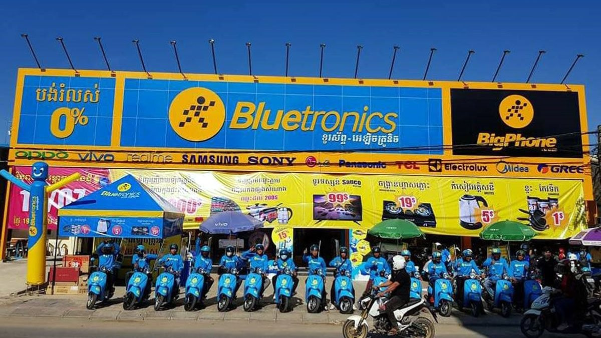 Cửa h&agrave;ng&nbsp;Bluetronics tại Campuchia. Ảnh: MWG.