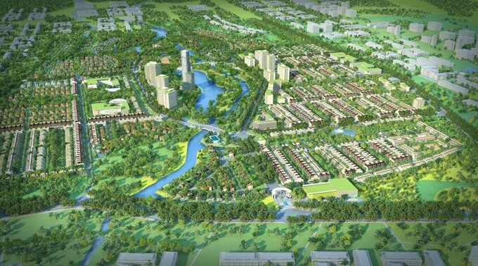 Phối cảnh dự án Khu đô thị Năm Sao rộng hơn 195ha. Phối cảnh dự án Khu đô thị Năm Sao rộng hơn 195ha.