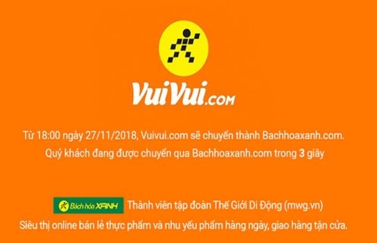 Từng được k&igrave; vọng vượt Thế Giới Di Động, Vuivui.com vẫn bị &lsquo;khai tử&rsquo;.