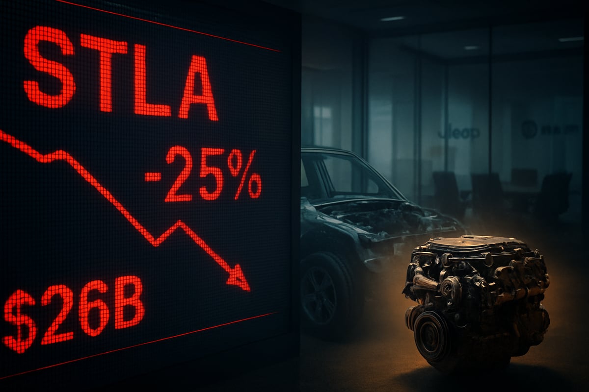 Cổ phiếu Stellantis lao dốc 25% khi kế hoạch "t&aacute;i cấu tr&uacute;c kinh doanh" trị gi&aacute; 26 tỷ USD dẫn đến việc tạm ngừng chi trả cổ tức.