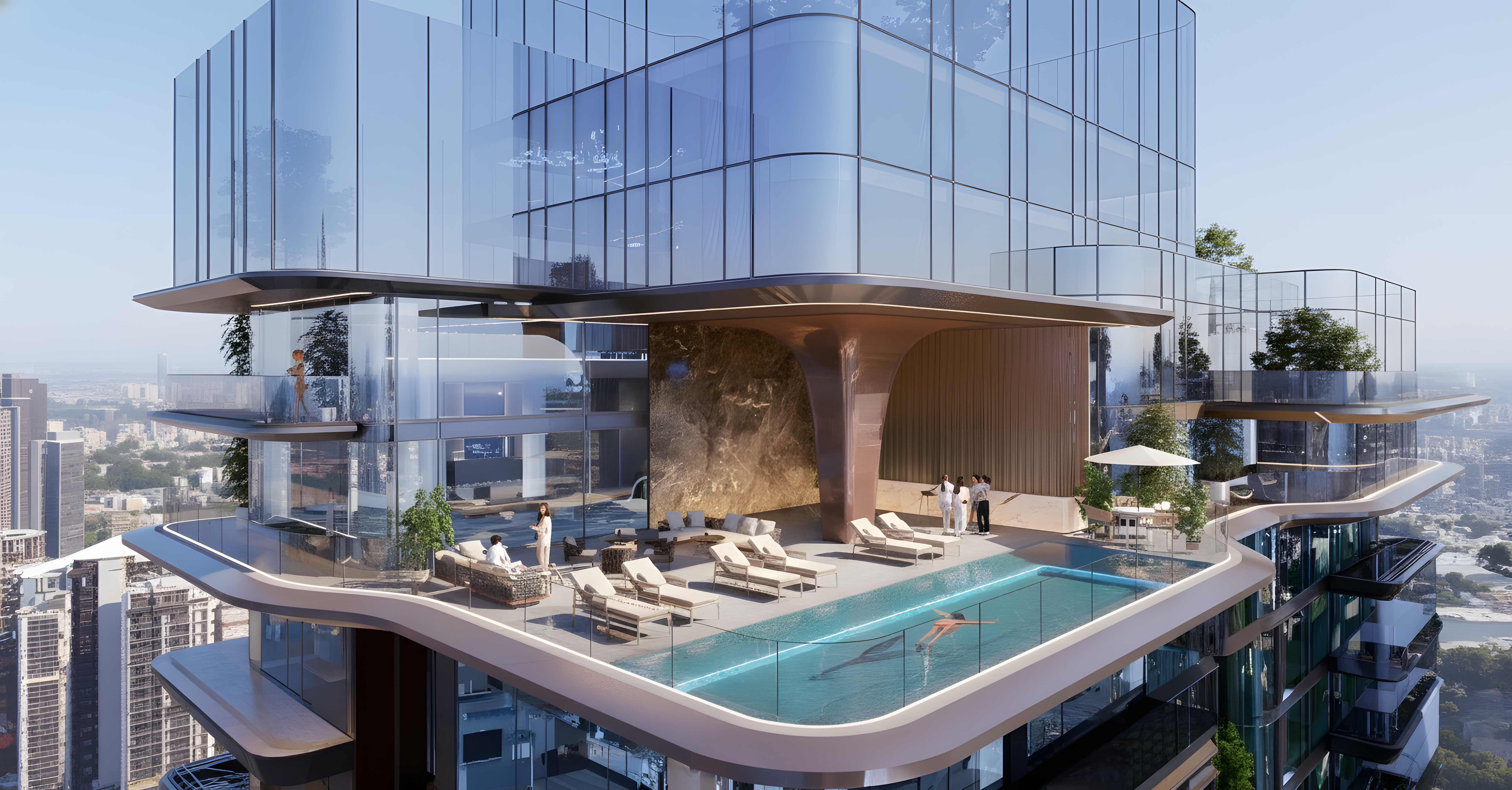 Bộ sưu tập dinh thự tr&ecirc;n kh&ocirc;ng mang tinh thần bespoke với c&aacute;c tiện &iacute;ch độc quyền, c&ugrave;ng nội thất đến từ những thương hiệu haute couture huyền thoại hay c&aacute;c biểu tượng si&ecirc;u xe h&agrave;ng đầu thế giới.