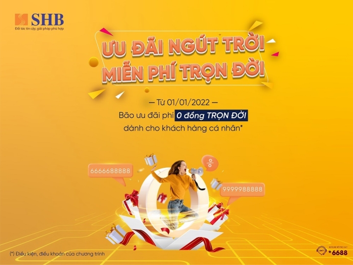 SHB miễn trọn đời ph&#237; chuyển tiền, tặng t&#224;i khoản số đẹp cho kh&#225;ch h&#224;ng c&#225; nh&#226;n - Ảnh 2