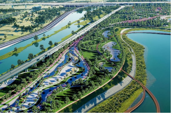 H&agrave; Nội dừng thủ tục x&acirc;y dựng tại khu vực dự &aacute;n đ&ocirc; thị Olympic v&agrave; đại lộ s&ocirc;ng Hồng.