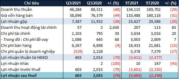 BCTC qu&yacute; 3/2021 của SMT.