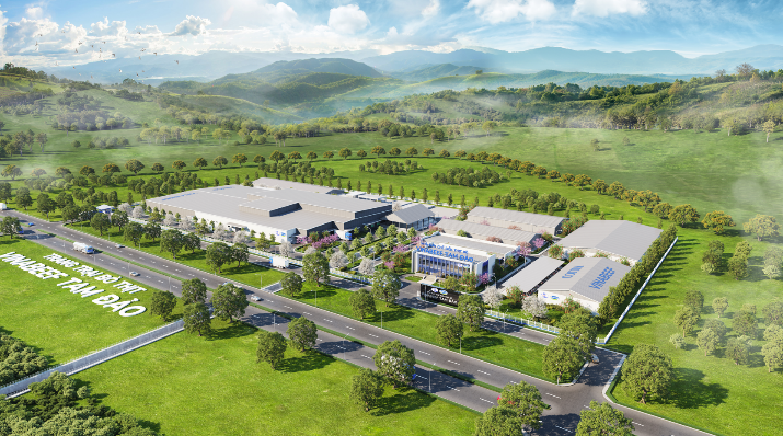 Tổ hợp bao gồm trang trại chăn nu&ocirc;i v&agrave; nh&agrave; m&aacute;y chế biến hiện đại