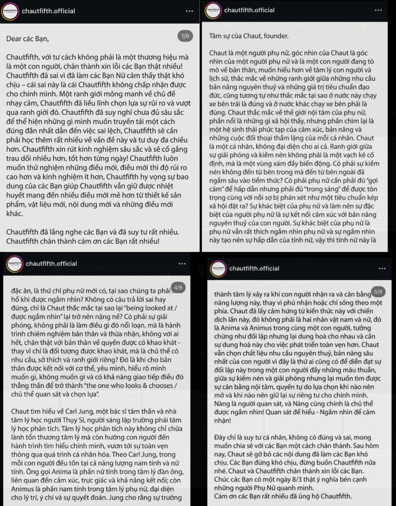 B&agrave;i đăng xin lỗi được cho l&agrave; d&agrave;i d&ograve;ng, v&ograve;ng vo của Founder Chaufifth Ho&agrave;ng Ch&acirc;u.