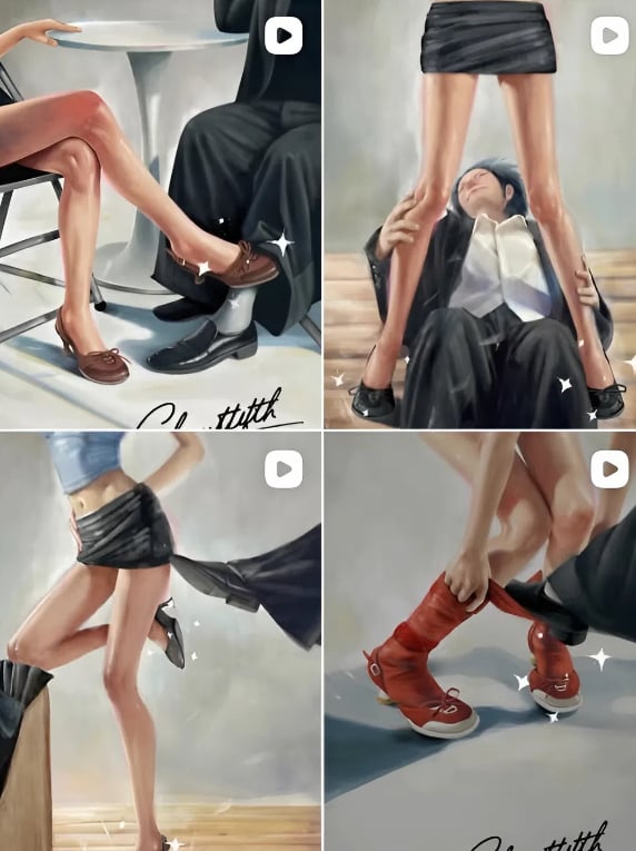 H&igrave;nh ảnh c&oacute; nhiều chi tiết phản cảm trong chiến dịch quảng c&aacute;o của Chaufifth.