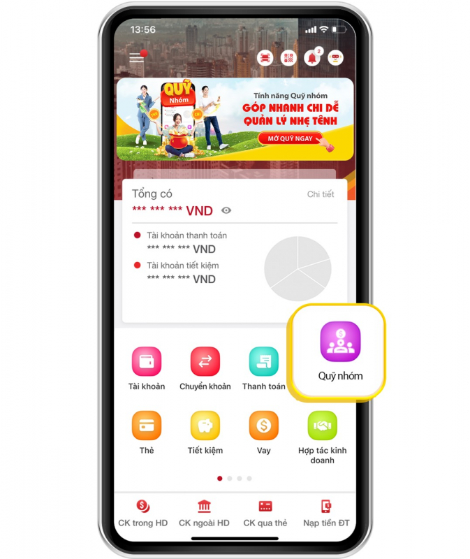 Th&#234;m t&#237;nh năng Quỹ nh&#243;m, App HDBank tiếp tục gia tăng lợi &#237;ch của hệ sinh th&#225;i số - Ảnh 2