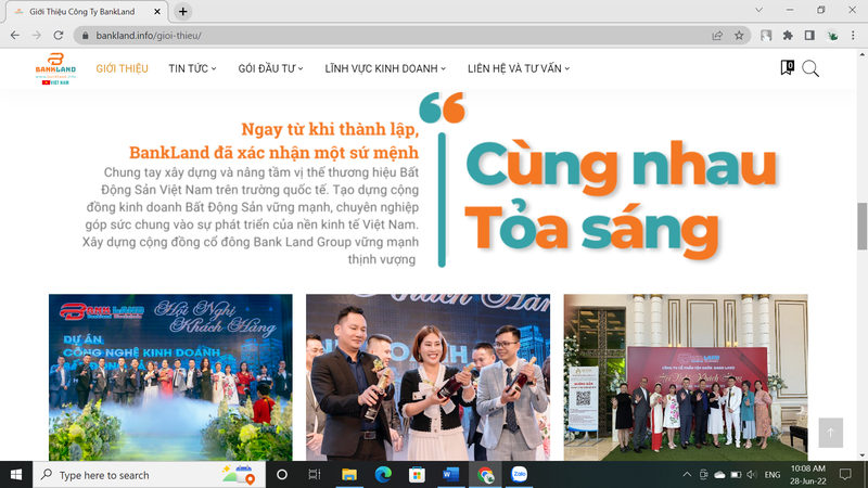 Bank Land tự giới thiệu với nhiều lời vẽ hoa mỹ v&agrave; c&oacute; phần "vĩ đại". Ảnh: Tri thức v&agrave; Cuộc sống