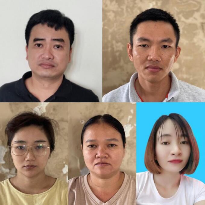 Tổng Gi&aacute;m đốc C&ocirc;ng ty Việt &Aacute; Phan Quốc Việt (b&igrave;a tr&aacute;i, ảnh tr&ecirc;n) v&agrave; c&aacute;c bị can thuộc C&ocirc;ng ty Việt &Aacute;.