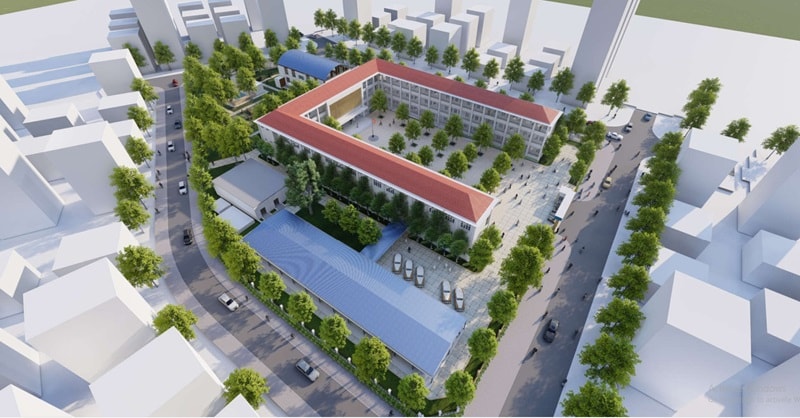 Phối cảnh trường Tiểu học B&igrave;nh Đ&ocirc;ng Quảng Ng&atilde;i &nbsp;