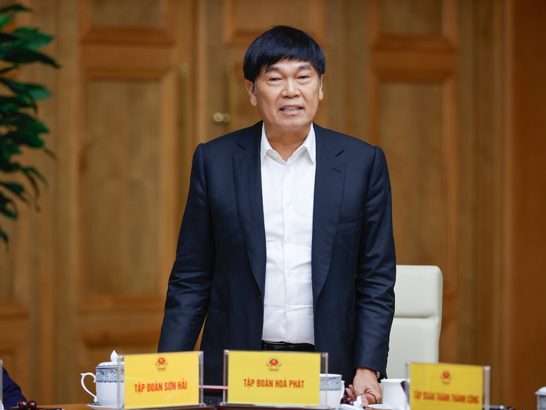 &Ocirc;ng Trần Đ&igrave;nh Long, Chủ tịch HĐQT CTCP Tập đo&agrave;n H&ograve;a Ph&aacute;t. Ảnh: VGP/Nhật Bắc