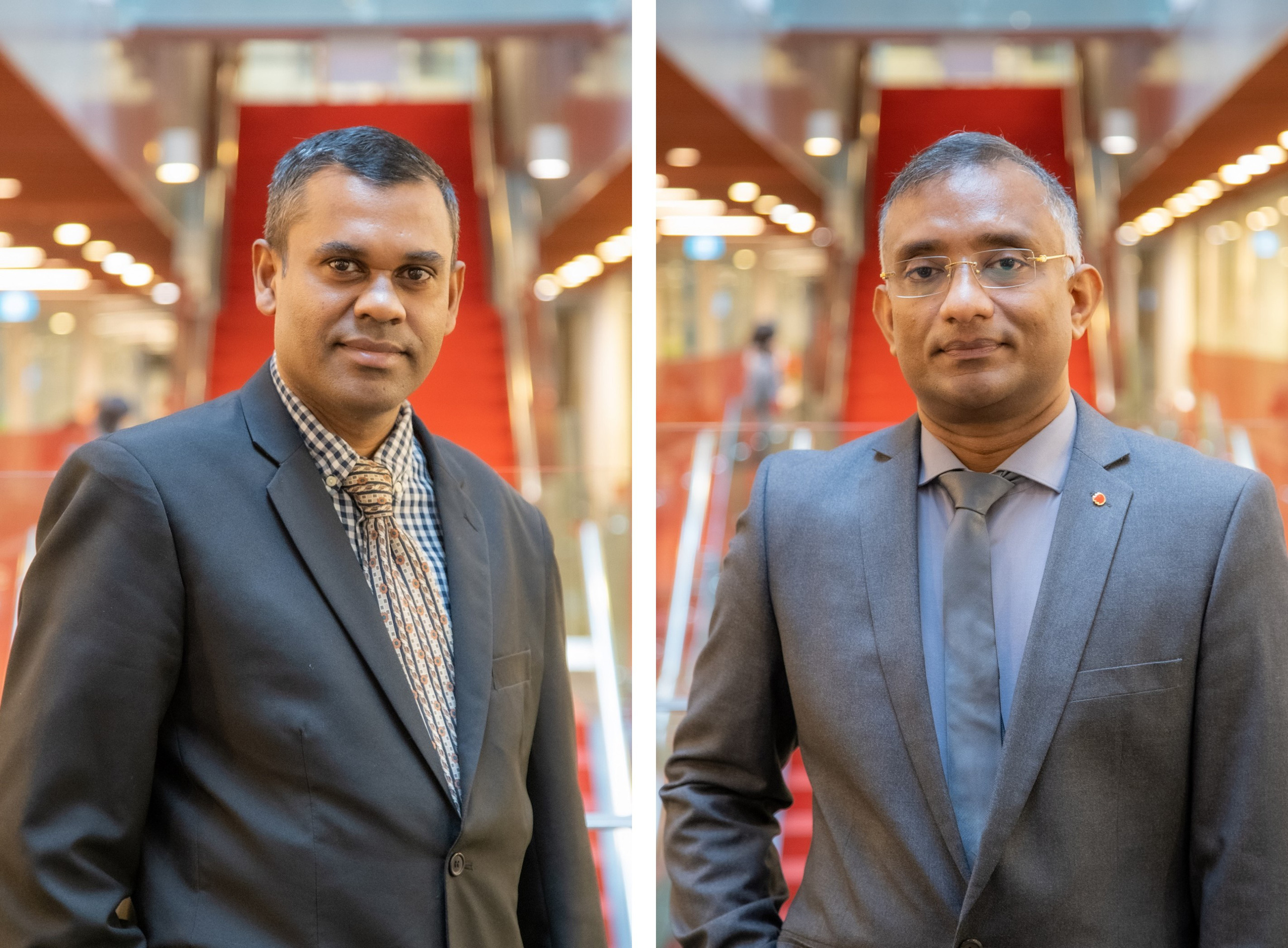 Ph&oacute; gi&aacute;o sư Rajkishore Nayak (tr&aacute;i) v&agrave; Tiến sĩ Majo George (phải). &nbsp;