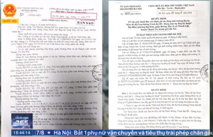 Giấy ph&eacute;p x&acirc;y dựng được Sở X&acirc;y dựng H&agrave; Nội cấp ph&eacute;p c&oacute; trước khi c&oacute; quyết định ph&ecirc; duyệt ĐTM của UBND TP H&agrave; Nội