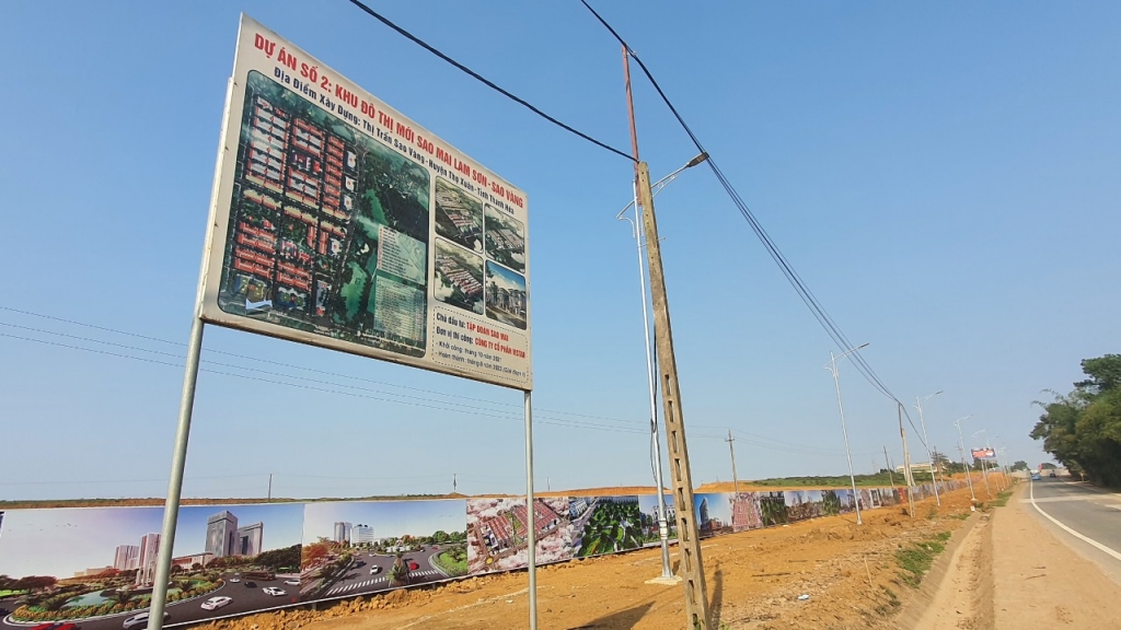 Dự &aacute;n số 2, Khu đ&ocirc; thị mới Sao Mai Lam Sơn - Sao V&agrave;ng nằm ngay ng&atilde; tư đường v&agrave;o Cảng h&agrave;ng kh&ocirc;ng Thọ Xu&acirc;n