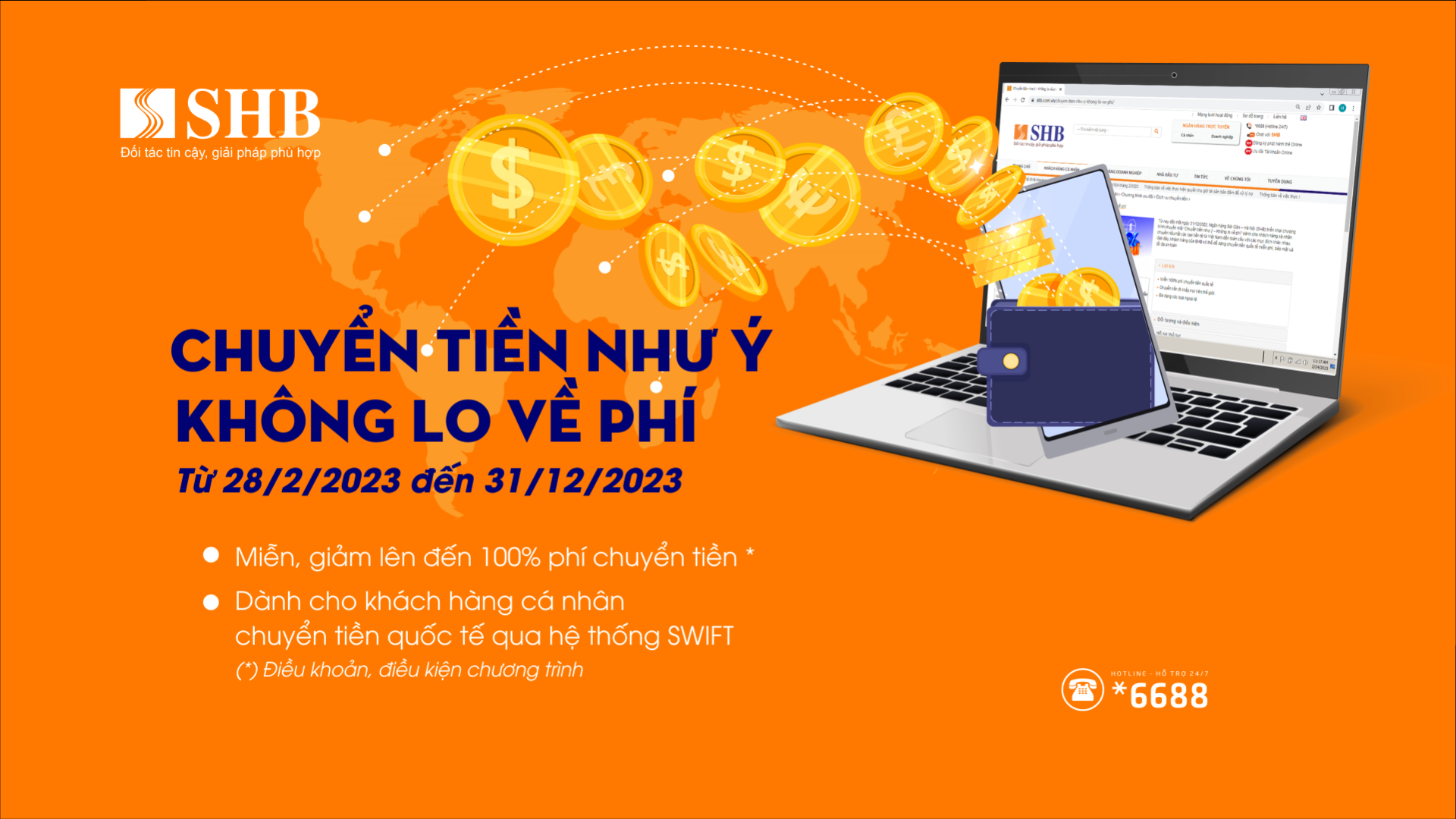 Nhiều ưu đ&#227;i hấp dẫn khi giao dịch thanh to&#225;n quốc tế tại SHB - Ảnh 1