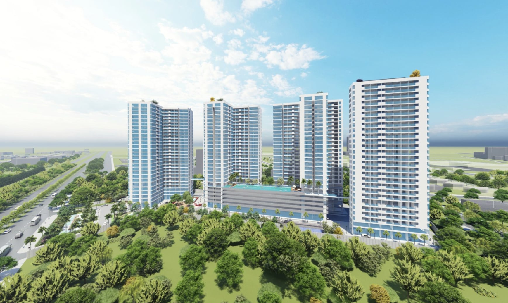 Phối cảnh dự &aacute;n Khu cao ốc căn hộ T&acirc;n Việt Ph&aacute;t tại TPHCM. Ảnh: T&acirc;n Việt Ph&aacute;t.