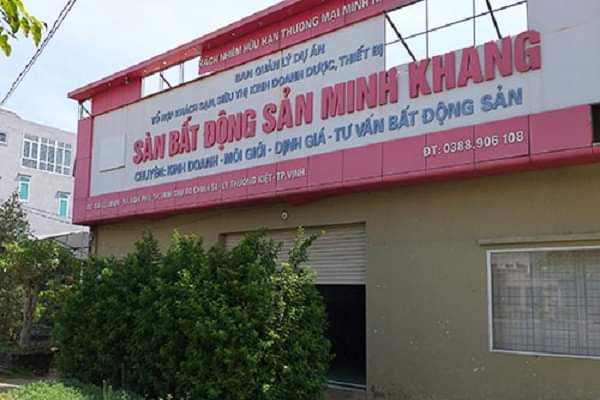 S&agrave;n giao dịch BĐS của C&ocirc;ng ty Minh Khang tại TP Vinh, Nghệ An l&agrave; đơn vị nợ thuế nhiều nhất