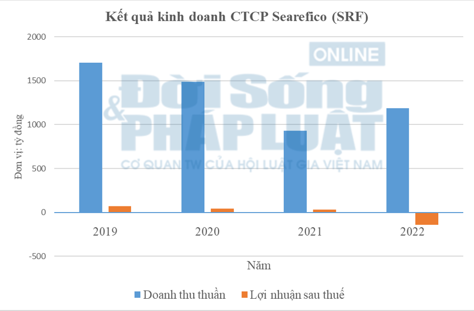 Kết quả kinh doanh của SRF trong 4 năm 2019-2022.