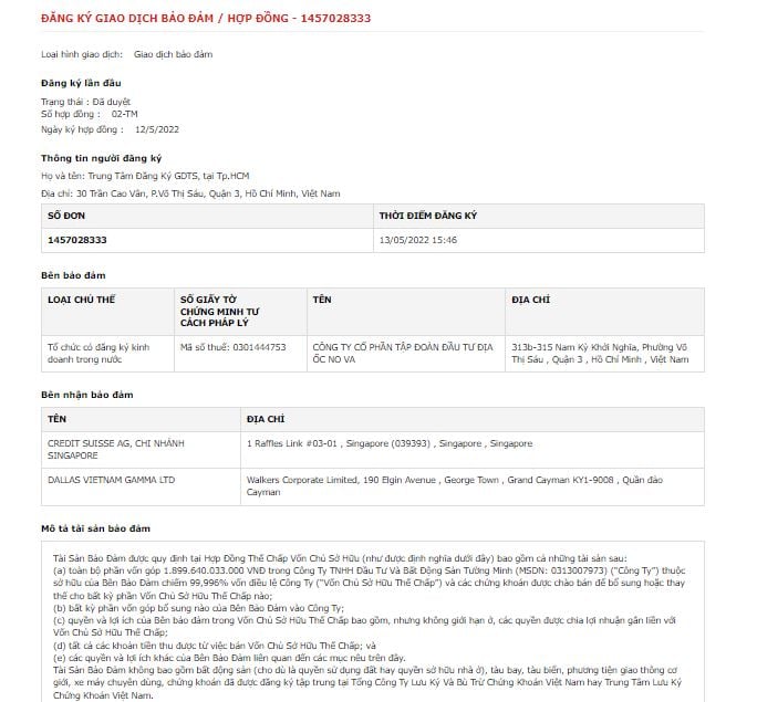 Nguồn: CỤC ĐĂNG K&Yacute; QUỐC GIA GIAO DỊCH BẢO ĐẢM - BỘ TƯ PH&Aacute;P