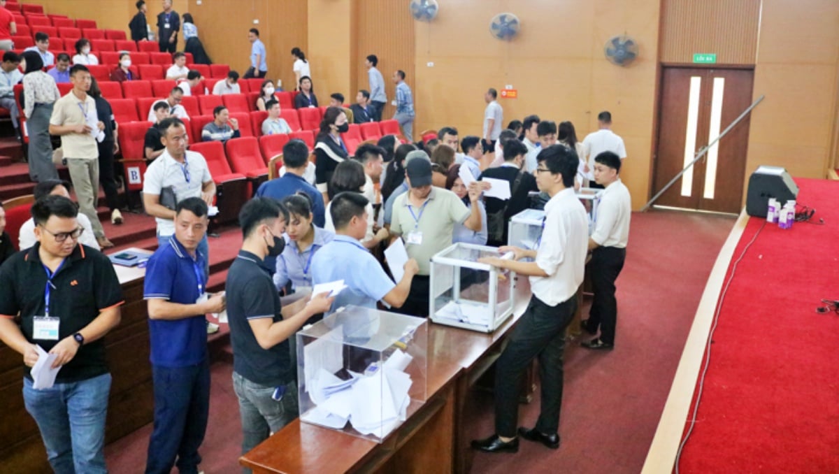 Kh&aacute;ch h&agrave;ng bỏ phiếu đấu gi&aacute;.