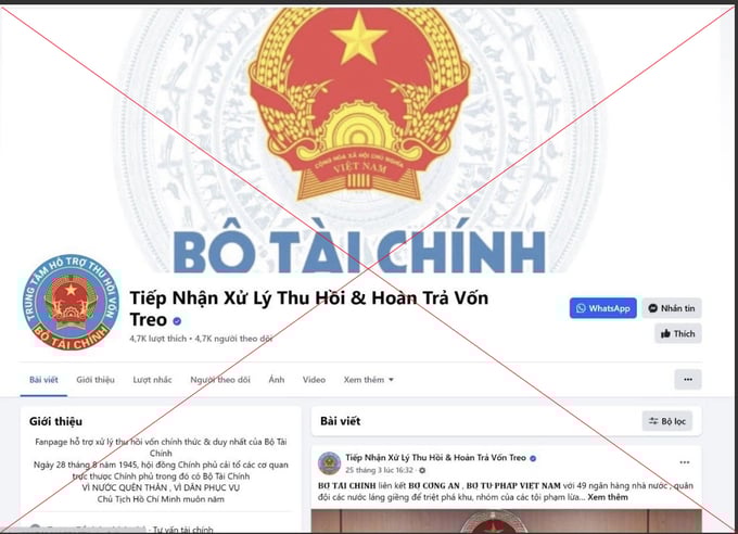 Bộ T&#224;i ch&#237;nh cảnh b&#225;o giả mạo trang facebook - Ảnh 1
