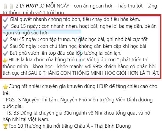 C&ocirc;ng dụng "thần kỳ" với c&aacute;c mốc thời gian đạt hiệu quả "cấp tốc" kh&ocirc;ng được bất cứ cơ quan chức năng hay nghi&ecirc;n cứu n&agrave;o kiểm chứng.