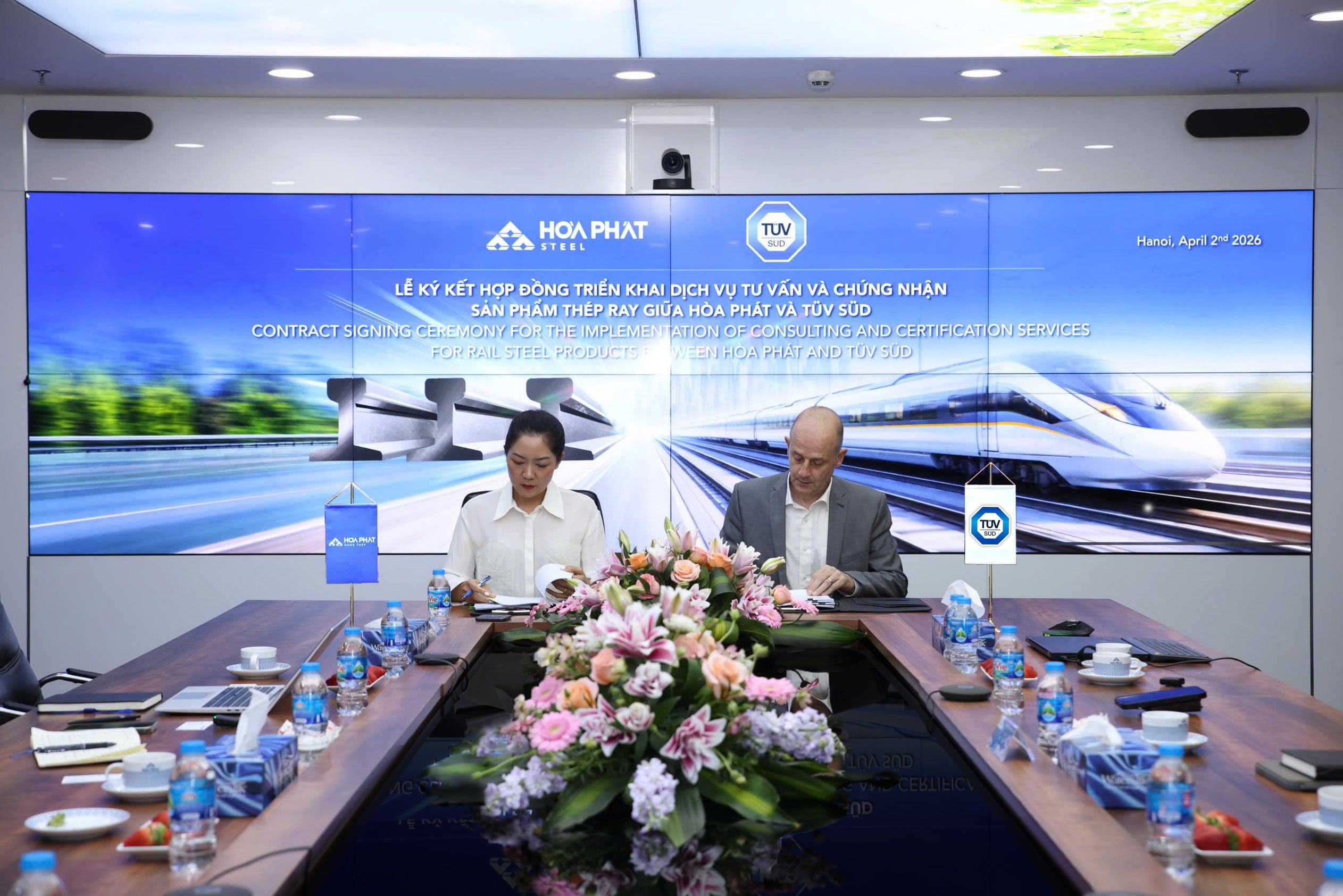 Hòa Phát hợp tác với TÜV SÜD về kiểm định và chứng nhận chất lượng ray đường sắt - Ảnh 1