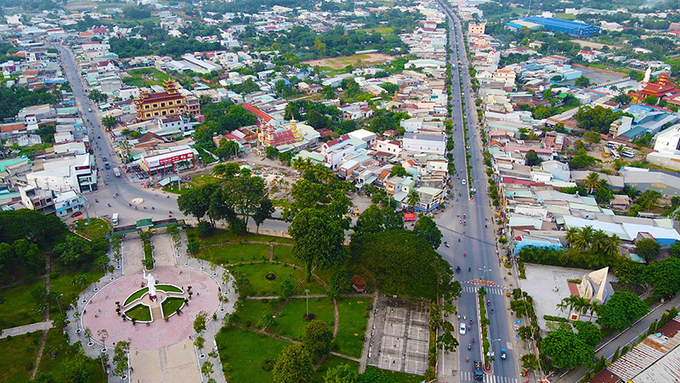 Một g&oacute;c huyện Đức H&ograve;a, tỉnh Long An. Ảnh: Internet