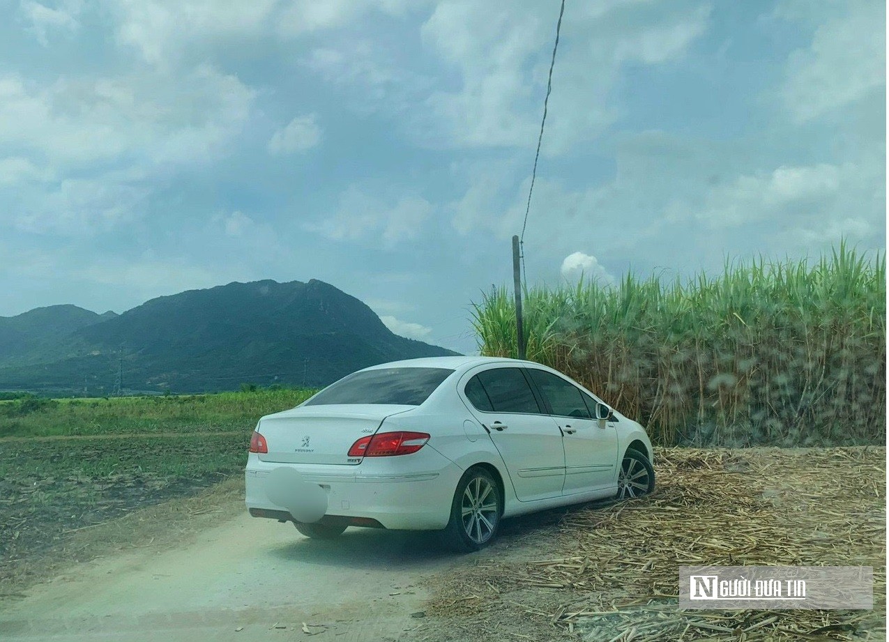 V&igrave; đường nhỏ n&ecirc;n c&aacute;c xe &ocirc; t&ocirc; phải t&igrave;m c&aacute;ch quay đầu ở ruộng m&iacute;a của người d&acirc;n.