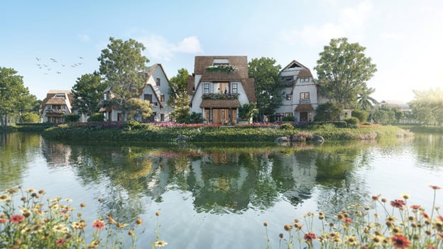 Đảo Ch&acirc;u &Acirc;u l&agrave; ph&acirc;n khu cao cấp, đắt gi&aacute; nhất Eco Central Park.