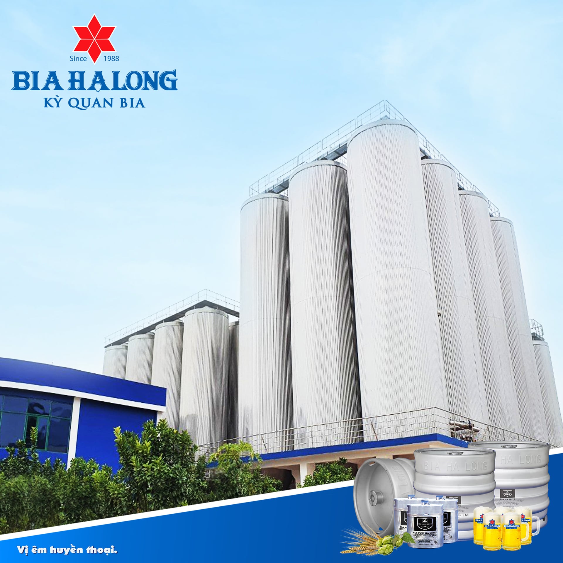 Nh&agrave; m&aacute;y bia thuộc&nbsp;C&ocirc;ng ty Cổ phần Bia v&agrave; Nước giải kh&aacute;t Hạ Long