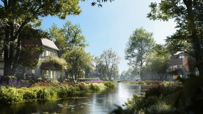 Những đường cong mềm mại bao quanh mỗi biệt thự Đảo Ch&acirc;u &Acirc;u