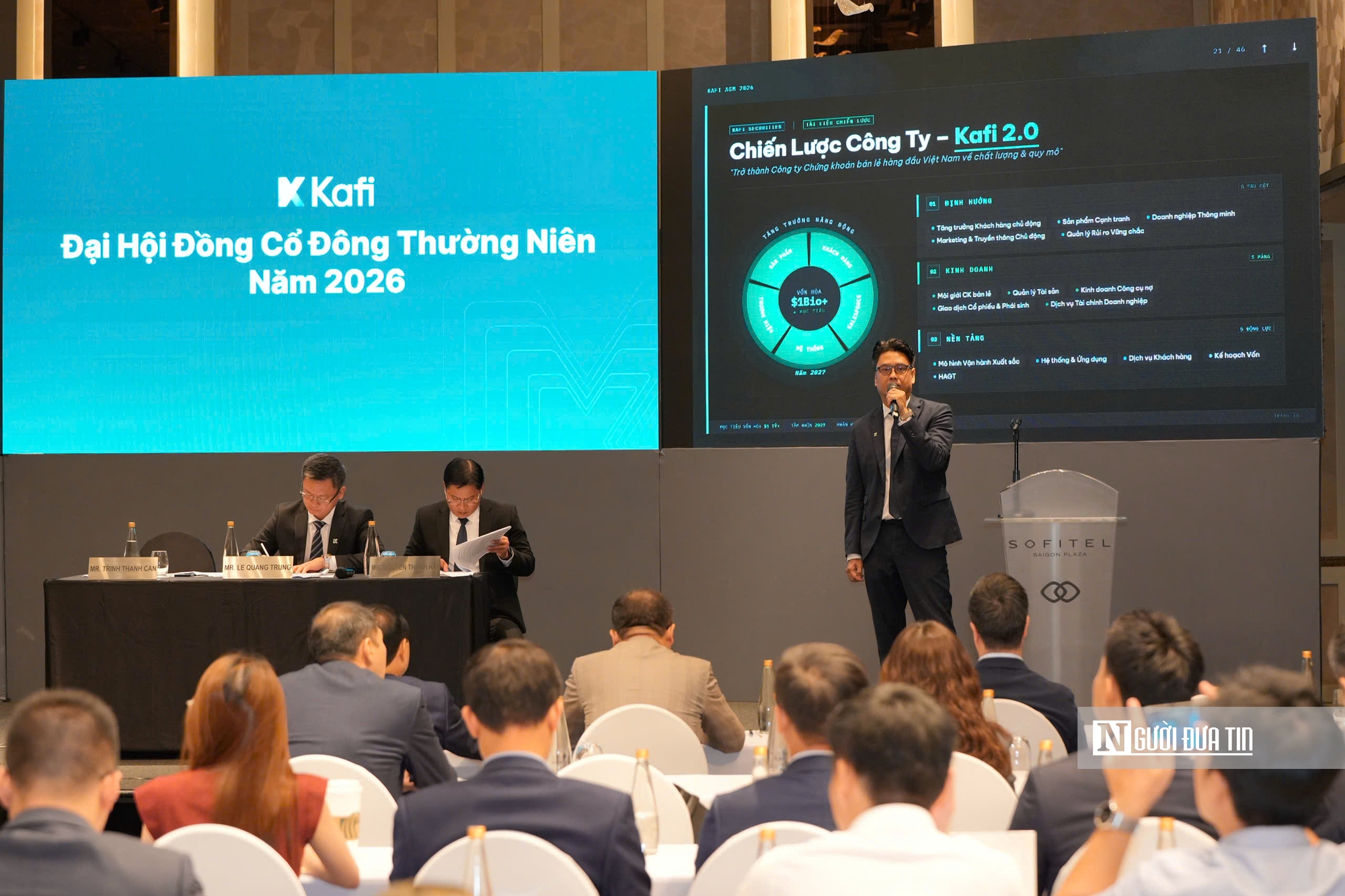 To&agrave;n cảnh đại hội đồng cổ đ&ocirc;ng thường ni&ecirc;n 2026 của Chứng kho&aacute;n Kafi.