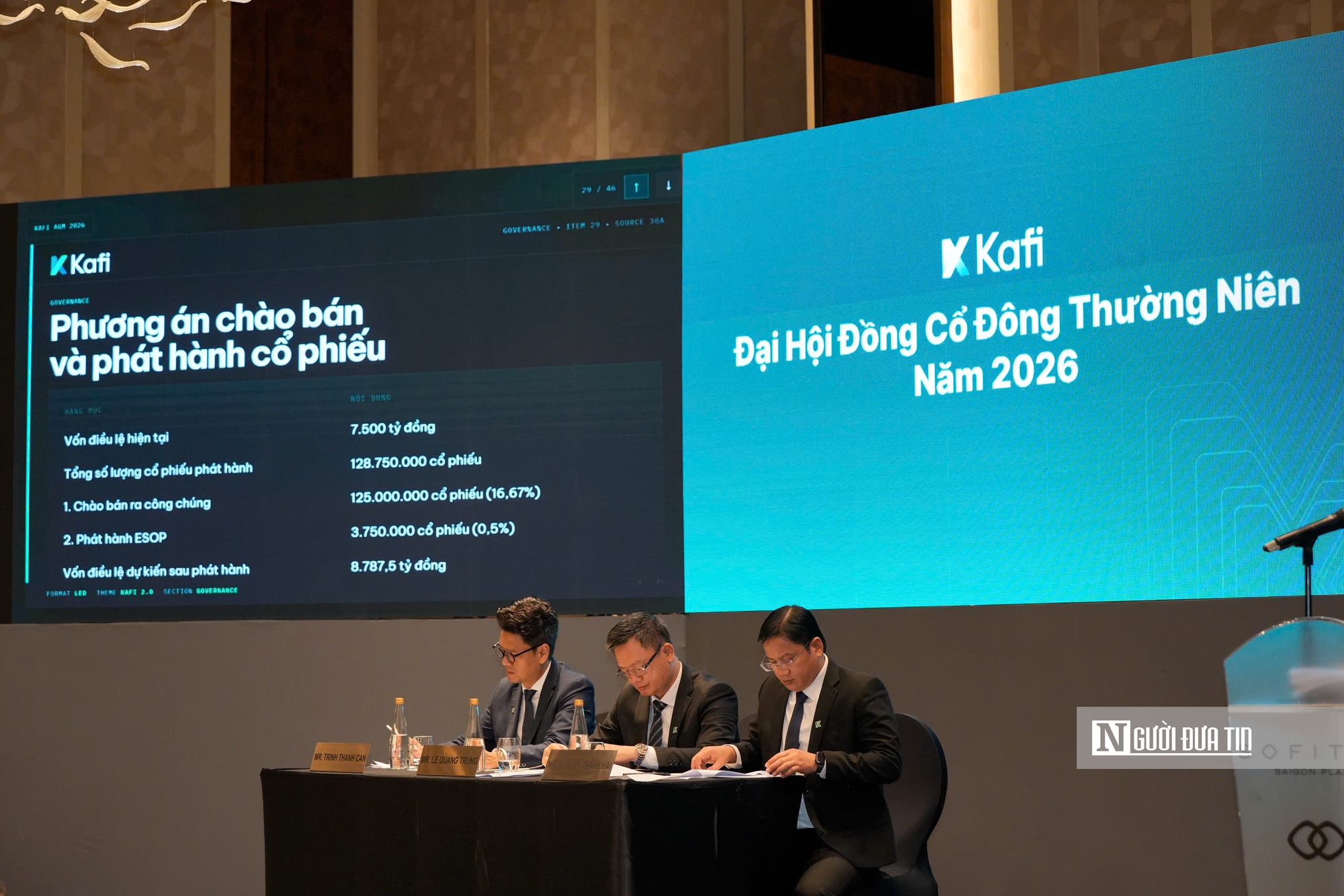 Đo&agrave;n Chủ tịch tại đại hội.