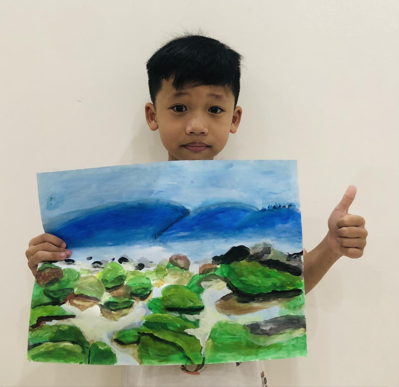 T&aacute;c phẩm &ldquo;H&atilde;y đến với Nam &Ocirc;&rdquo; ấn tượng của th&iacute; sinh nh&iacute; Văn Minh Đại L&acirc;m.