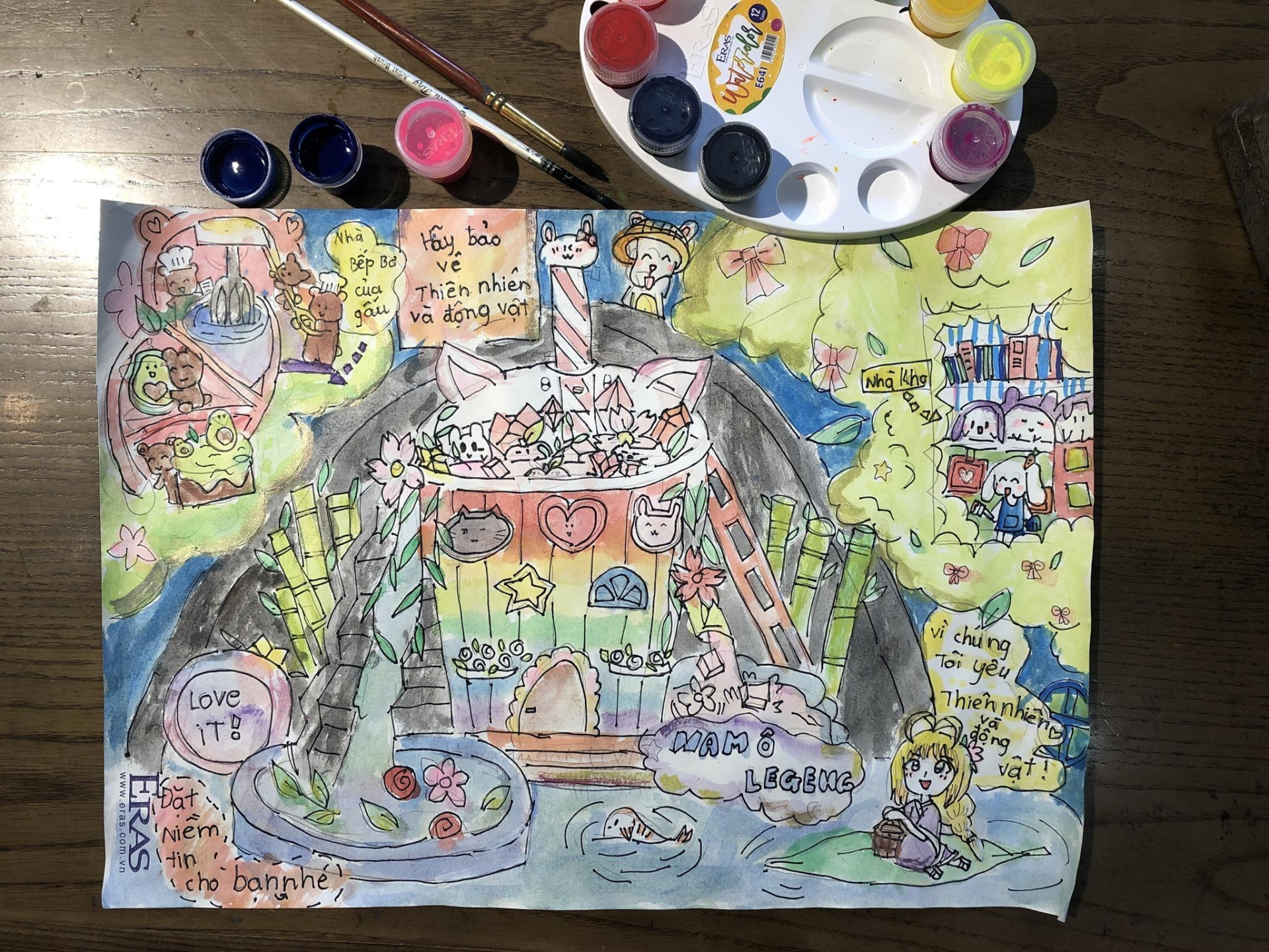 C&aacute;c con đều c&oacute; nhận thức r&otilde; r&agrave;ng về việc ng&ocirc;i nh&agrave; của m&igrave;nh sẽ x&acirc;y dựng l&agrave; một c&ocirc;ng tr&igrave;nh h&agrave;i h&ograve;a với thi&ecirc;n nhi&ecirc;n, c&oacute; sự y&ecirc;u thương với động vật v&agrave; m&ocirc;i trường xanh, sạch đẹp.