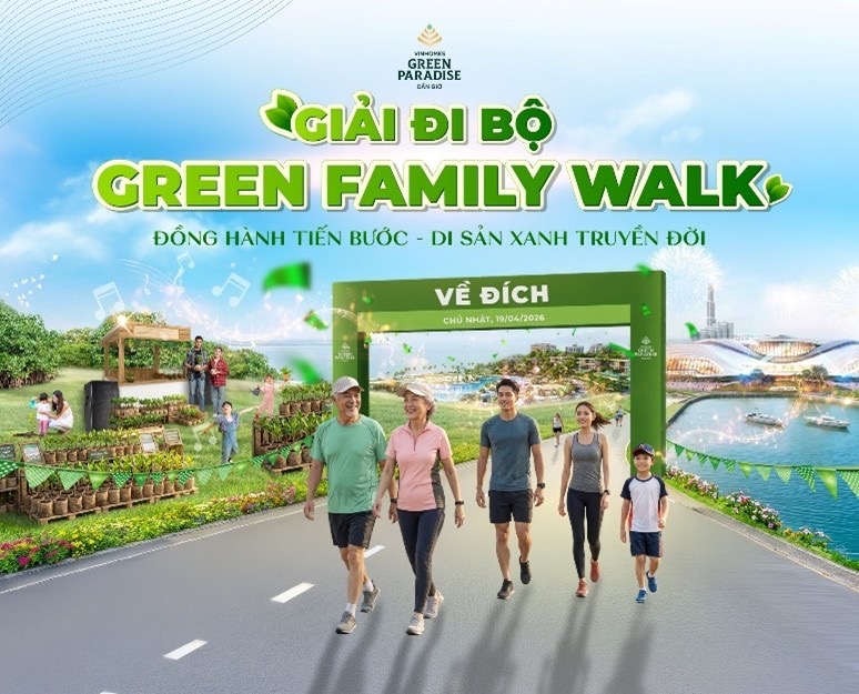 Giải đi bộ Green Family Walk: Hành trình “3 trong 1” tại Vinhomes Green Paradise - Ảnh 1