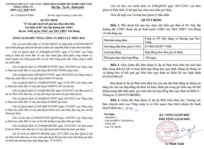 Công ty Sao Vàng: Nhà thầu quen mặt tại EVNNPC và loạt gói thầu siêu tiết kiệm - Ảnh 2