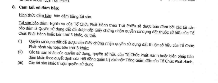 T&agrave;i sản đảm bảo cho l&ocirc; tr&aacute;i phiếu của Kita Invest.
