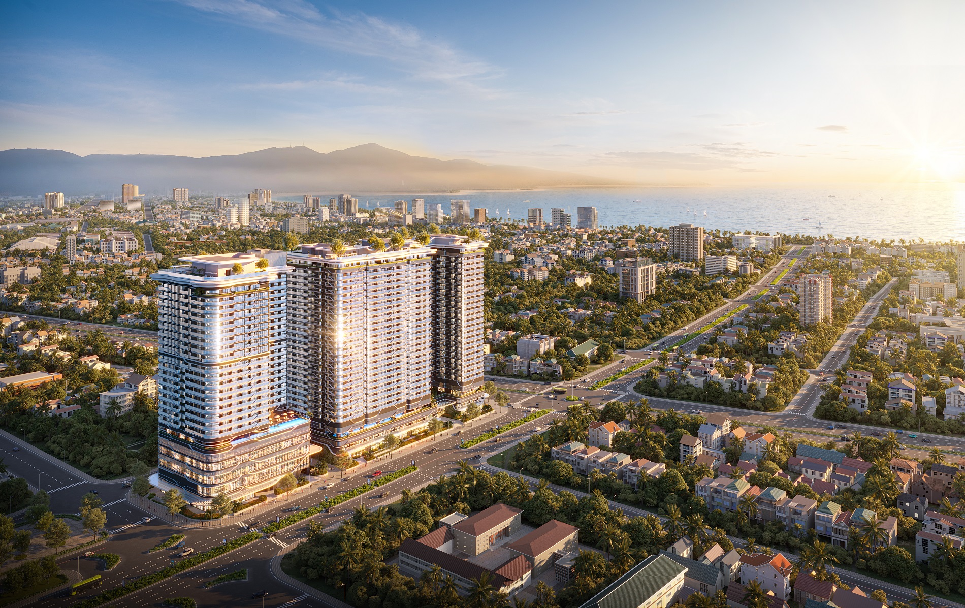 Trục trung t&acirc;m s&ocirc;ng H&agrave;n kết nối biển Mỹ Kh&ecirc; c&oacute; lưu lượng kh&aacute;ch lớn về nhu cầu lưu tr&uacute;, cho thu&ecirc;