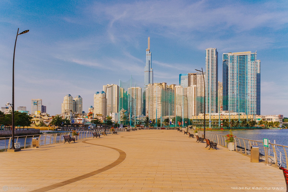 Hệ sinh th&aacute;i ven s&ocirc;ng, bến du thuyền, đường dạo bộ&hellip; l&agrave; kh&ocirc;ng gian l&yacute; tưởng cho kh&aacute;ch thượng lưu.