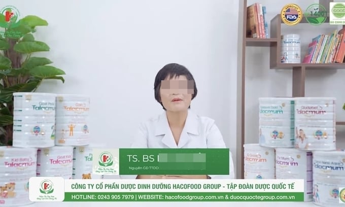 Một b&aacute;c sĩ từng c&ocirc;ng t&aacute;c tại Viện Dinh dưỡng quốc gia tham gia quảng c&aacute;o cho một nh&agrave;n h&agrave;ng li&ecirc;n quan đến đường d&acirc;y sản xuất sữa bột giả.