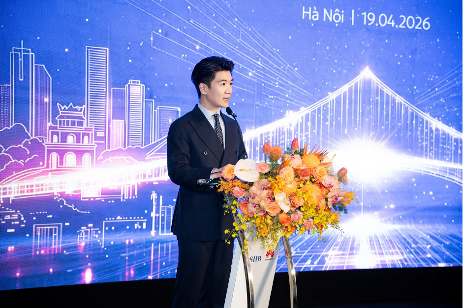 Ph&oacute; Chủ tịch HĐQT ki&ecirc;m Ph&oacute; Tổng Gi&aacute;m đốc SHB Đỗ Quang Vinh chia sẻ tại lễ k&yacute; kết