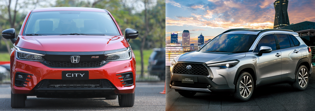 Honda City v&agrave; Toyota Corolla Cross l&agrave; hai mẫu xe ấn tượng trong qu&yacute; I-2022.